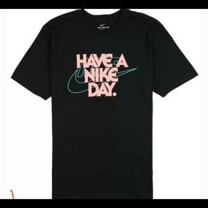 Nike Have a Nike Day T-Shirt Black Pink Teal NWT